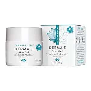DERMA-E Scar Gel – Therapeutic Natural Scar Treatment for Face – Hydrating Scar Gel for Acne Scars, Burns, Tattoos, Callouses, 2oz