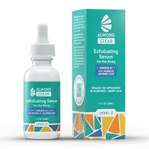 Body Clearing Serum, Level 2 - Advanced formula for severe body acne, folliculitis- back, butt, chest, thighs, shoulders - mandelic acid - naturally antibacterial/antifunga, 1 fl oz