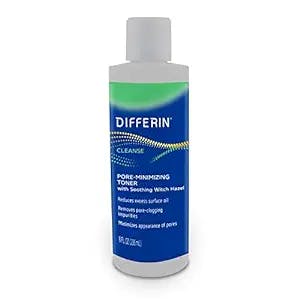 Differin Witch Hazel Toner for Face, Pore-Minimizing Skin Toner by the makers of Differin Gel,, Gentle Skin Care for Acne Prone Sensitive Skin, 8 oz (Packaging May Vary)