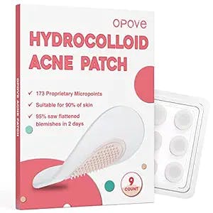 opove Acne Pimple Patch - Salicylic Acid, Tea Tree Oil, Niacinamide, Hyaluronic Acid, Hydrocolloid Acne Spot Treatment Patch for Blind, Early Stage, Hard-to-Reach Zits and Hidden Pimples (9 Patches)
