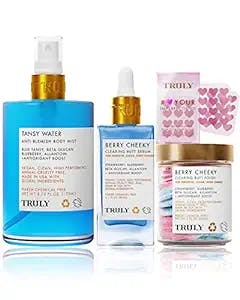 Truly Beauty Body Blemish Bundle - Back Acne Treatment - Full Body Exfoliator with Pimple Patches and Hydrocolloid, Proactive Acne Treatment - Body Acne Spot Treatment and Blemish Patches