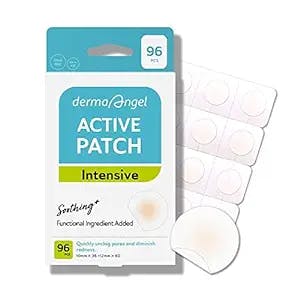 DERMA ANGEL Ultra Invisible Acne Patches Salicylic Acid Acne Patches for Cystic Acne Blemish Patches Hydrocolloid Patches Zit Patches - Day and Night Use - UPGRADED (Acne Specialist-96 Count -2 Sizes)