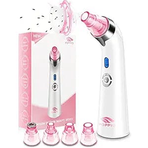 Blackhead Remover Pore Vacuum Electric Blackhead Vacuum Cleaner Blackhead Extractor Tool Device Comedo Removal Suction Beauty Device for Women（Pink)