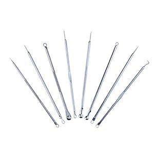 MICPANG Blackhead Remover Pimple Popper Tool Acne Comedone Zit Extractor Kit 8 PCS Stainless Steel Set