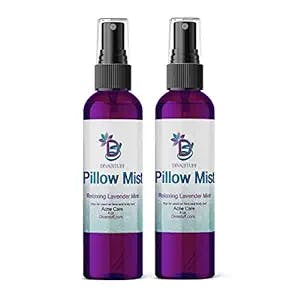 Diva Stuff Pillow Mist - Promotes Clear Skin & Protects from Acne-Causing Funk, Cleans Pillows, Hands & Sheets - Aromatherapy Spray for Relaxation & Sleep, Made in USA (Lavender, Dual Pack, 4 oz Each)