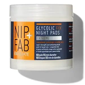 Nip + Fab Glycolic Acid Night Face Pads with Salicylic and Hyaluronic Acid, Exfoliating Resurfacing AHA Facial Pad for Exfoliation Even Skin Tone Blemish Control Pigmentation, 60 Pads, 2.7 Ounce