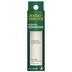 Desert Essence Organic Herbal Blemish Touch Stick with Natural Extracts & Essential Oils - .31 Fl Oz - Antiseptic Tea Tree Oil - Chamomile - Lavender - Palmarosa - Clear & Radiant Skin