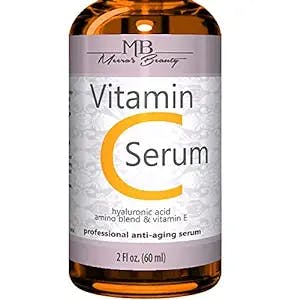 DOUBLE SIZED (2 oz) PURE VITAMIN C SERUM FOR FACE With Hyaluronic Acid - Anti Wrinkle, Anti Aging, Dark Circles, Age Spots, Vitamin C, Pore Cleanser, Acne Scars, Organic Vegan Ingredients