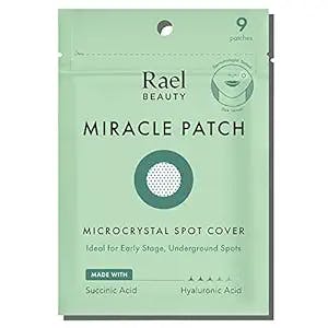 Rael Pimple Patches, Miracle Microcrystal Spot Cover - Hydrocolloid Acne Patches for Early Stage, with Tea Tree Oil, for All Skin Types, Vegan, Cruelty Free (9 Count)