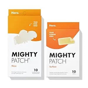 Mighty Patch XL Patch Duo from Hero Cosmetics - XL Hydrocolloid Patches for Nose Pores and Large Breakout Areas (10 Count)