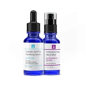 Salicylic Acid 5% Solution & Neutralizer (30 ml each) by Pure Original Ingredients, Daily Use Facial Serum, Effective Yet Gentle, Treats Acne, Hyper-Pigmentation, & Premature Aging