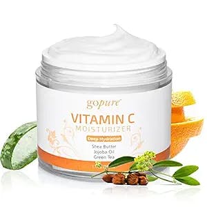 goPure Vitamin C Face Cream - Vitamin C Face Moisturizer - Brightening Cream For A Youthful Look - Hydrates Skin's Appearance, 1.7oz.