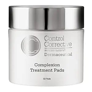 CONTROL CORRECTIVE Complexion Treatment Pads - Exfoliate Pores, Eliminate Impurities, Pre-Moistened Woven Pads Smooth & Tone Complexion, Clears Breakouts, Smooths Skin, Peel Discoloration, Brightens
