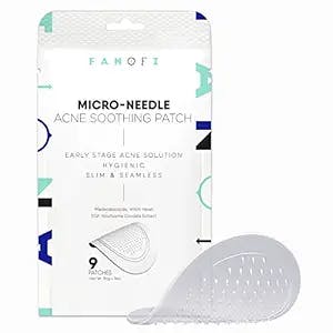 FANOFI Micro-needle Acne Soothing Patch | Patches for upcoming & Early-Stage Acne, Deep Pimples, Cystic Acne | Fast-Acting | Salicylic Acid with Madecassoside, Witch Hazel, EGF, Houttuynia Cordata, etc(1pack 9patches))