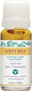 Burt's Bees Natural Acne Solutions Targeted and Minimizing Spot Treatment for Oily Skin, 0.26 Oz (Package May Vary)
