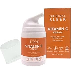 Vitamin C Cream with Collagen, Tea Tree Oil, Vitamin E - Vitamin C Eye Cream, Acne Scar Cream, Anti Aging Cream, Vitamin C Face Cream, Vitamin C Moisturizer For Face, Vitamin E Cream for Scars