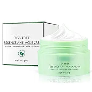 Acne Treatment Cream Tea Tree Essence Acne Treatment Cream Acne Eliminating Face Cream for Clearing Severe Acne, Breakout, Remover Pimple and Repair Skin, For Adults, Teens, Men, Women