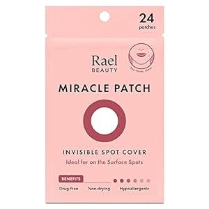 Rael Pimple Patches Miracle Invisible Spot Cover - Hydrocolloid Acne Pimple Patches for Face, Blemishes and Zits Absorbing Patch, Breakouts Spot Treatment for Skin Care, Facial Stickers, 2 Sizes (24 Count)