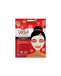 Yes To Tomatoes Acne Fighting Paper Mask, With Salicylic Acid To Help Control Pimples & Blackheads, 1 Count