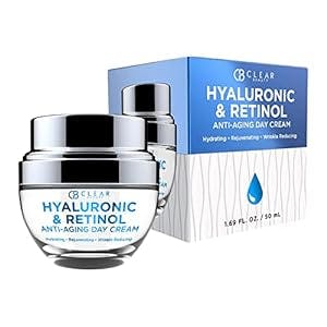 Clear Beauty (Formerly Clair Hyaluronic Acid & Retinol Daily Face Moisturizer - Reduce Wrinkles, Fine Lines & Hyperpigmentation, Hydrating Day Cream - Cruelty Free Korean Skincare For All Skin Types