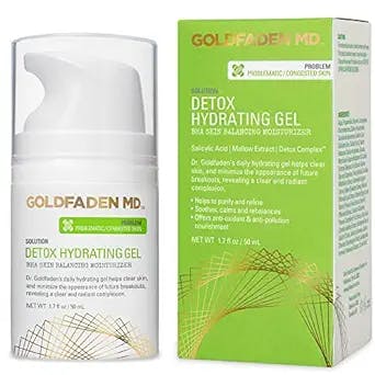 GOLDFADEN MD Detox Hydrating Gel for Face | BHA Skin Balancing Treatment Moisturizer w/Salicylic Acid & Mallow Extract| Helps Clear & Balance Oily, Problematic Skin 1.7 fl oz