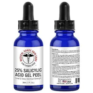 Medical Grade 25% Salicylic Acid Gel Peel - Level 2 Deep Chemical Strength, Lab Formulated, Treat Breakouts, Enlarged Pores, and Hyperpigmentation on the Skin