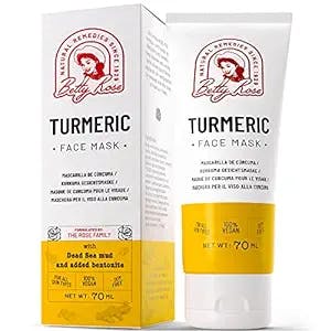Betty Rose's Botanicals 𝗪𝗜𝗡𝗡𝗘𝗥 𝟮𝟬𝟮𝟯 Turmeric Face Mask, Aztec Clay Mask, Brightening Facial Treatments, 100% Organic Face Mask, Clay Mask for Face, Reduce Acne, Dark Spots, Skin Care