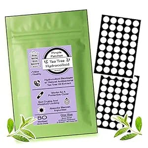2pk [80 TEA TREE] Acne Dots, Pimple Patches [SMALL SIZE] Cystic Acne Patch FACE Spot Dots, Hydrocolloid Acne Bandages, Zit Stickers, Acne Spot Treatment, Mask Acne, Maskne, #tads20