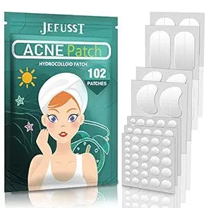 Pimple Patches 6 Sizes 102 Counts, Acne Patches for Large Zit Breakouts, Hydrocolloid Bandages for Face, Chin, Nose, Forehead, Body, Back, Neck & Chest, Oval Hydrocolloid Acne Patches with Tea Tree Oil & Salicylic Acid