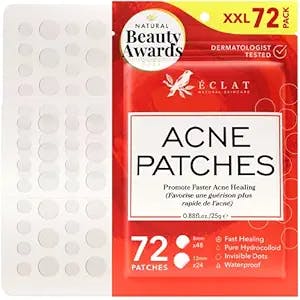 𝗪𝗜𝗡𝗡𝗘𝗥 𝟮𝟬𝟮𝟯* Pimple Patches for Face, Hydrocolloid Acne Patch, Acne Patches for Face to Cover Zit & Blemish, Invisible Blemish Patches, Suitable for Day & Night, 72 Counts Hydrocolloid Patch