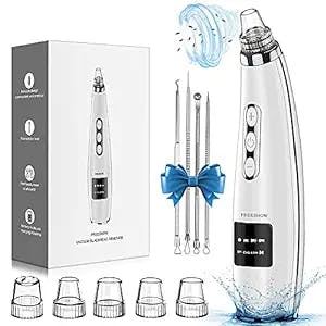 2023Newest Blackhead Remover Pore Vacuum,Upgraded Facial Pore Cleaner,Electric Acne Comedone Whitehead Extractor Tool-5 Suction Power,5 Probes,USB Rechargeable Blackhead Vacuum Kit for Women & Men