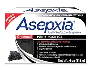 Asepxia Cleansing Bar Charcoal, 4 Ounce, 5 Count