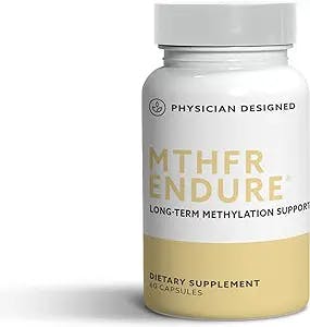PD VARS Physician Designed MTHFR Endure Supplement - Best Active B-Complex Multivitamin with Optimized Methylated Folate, Methylation, Heart Health, 60 Capsules