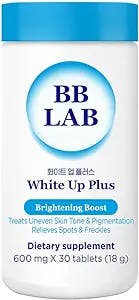 BB LAB White Up Plus Advanced Supplement for Skin Brightening, Korean Glutathione, L-Cystine, Vitamin C, Dark Spots & Acne Skin Remover, Treats Uneven Skin tone-30Ct