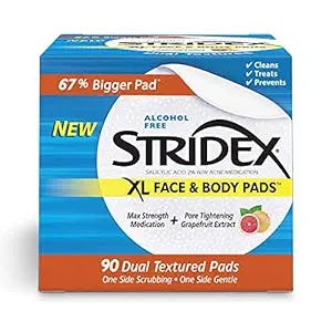 Stridex XL Face Body Pads, 90 Count