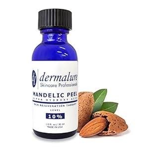Mandelic Acid 10% AHA Alpha Hydroxy Peel Medical Strength Used For Rosacea, Cystic Acne, Blackheads, Pores, Whiteheads, Hyperpigmentation, Melasma, Age Spots, Sun Spots (1.0 fl. oz / 30 ml)