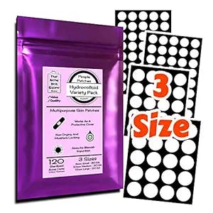 [4 PACK] Acne Dots, Pimple Patches [SMALL/MEDIUM/LARGE SIZE] Cystic Acne Patch, FACE Spot Dots, Zit Stickers, Acne Spot Treatment, Hydrocolloid Bandages, Mask Acne, Maskne, tads20