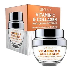 Clear Beauty (Formerly Clair Vitamin C and Collagen Daily Face Moisturizer - Restore & Brighten Skin Tone, Moisturizing, Firming & Anti-aging Cream - Cruelty Free Korean Skincare For All Skin Types