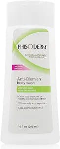 pHisoderm Anti-Blemish Body Wash for Acne, 10 fl oz Bottle