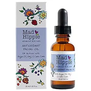 Mad Hippie Antioxidant Facial Oil - Face Oil for Women/Men with Organic Argan Oil, Non-Comedogenic Moisturizer for Face with Natural Sources of Vitamin C & Vitamin E Oil for Skin Care, 0.5 Oz