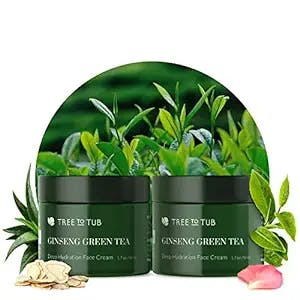 Tree to Tub Hydrating Face Moisturizer for Dry & Sensitive Skin - Water Based Hyaluronic Acid Facial Moisturizer, Vitamin C & E Face Cream for Women & Men w/Organic Aloe,Green Tea, Natural Ginseng