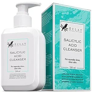 𝗪𝗜𝗡𝗡𝗘𝗥 𝟮𝟬𝟮𝟯* Salicylic Acid Foaming Cleanser - Unclogs Pores, Prevents Pimple Breakouts - 3X Clearer Skin with Niacinamide, Vitamin E and Green Tea - 5.1 oz/150 ml