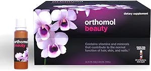 Orthomol Beauty, Women's Beauty Supplement, 30-Day Supply, Supports Hair, Skin, and Nail Health, Collagen Supplement with Hyaluronic Acid and Coenzyme Q10
