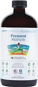 LIQUIDHEALTH 32 Oz Prenatal Vitamin, Postnatal Vitamin & Liquid Women’s Prenatal Multivitamin, Vegan Folate Supplement for Women with Iron, Choline, Calcium, Gluten-Free, Sugar-Free, Dairy-Free