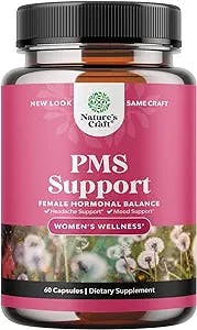Advanced PMS Support Supplement for Women - Multibenefit PMS Relief Complex for Low Energy Mood Support Period Cramps and Bloating Relief for Women - Menstrual Hormonal Balance for Women - 30 Servings