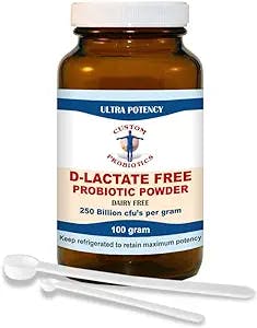 D-Lactate Free Probiotics Powder - Custom Probiotics (100 Gram)