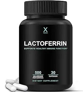 HUMANX Lactoferrin 500mg - USA Third Party Tested (Gluten Free, Non GMO, Soy Free Supplements) - A Component in Colostrum - Supports Healthy Immunity, Iron Utilization & Absorption
