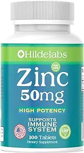 Zinc Supplements Vitamin Zinc 50mg High Potency 100ct - Immune Support - Zinc Tablets - Men and Women - Zink Tablets - Zinc Oxide - Oxido de Zinc - Zinc Vitamins - 50 mg Zinc