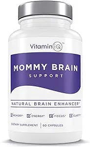 VitaminIQ Mommy Brain Postnatal Supplement (60 Capsules) for Cognitive Health, Mood, Energy with GPC and CDP Choline, Phosphatidylserine, Omega-3 DHA