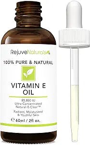 Vitamin E Oil - 100% Pure & Natural, 85,800 IU. Repair Dry, Damaged Skin from Surgery & Acne, Age Spots & Wrinkles. Boost Collagen for Moisturized, Youthful-Looking Skin. d-Alpha tocopherol, 2 Fl Oz